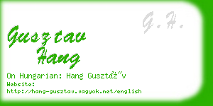 gusztav hang business card